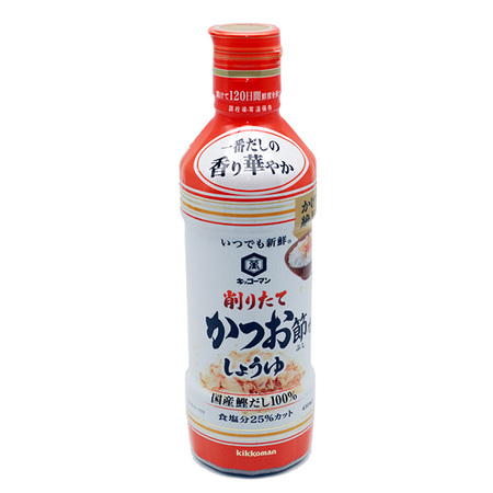 キッコーマン いつでも新鮮 削りたて 鰹節香る しょうゆ 450ml
