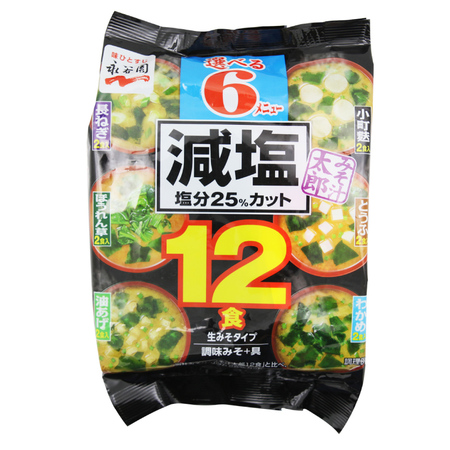 【賞味期間 8月15日】永谷園 みそ汁太郎減塩 12食 150g