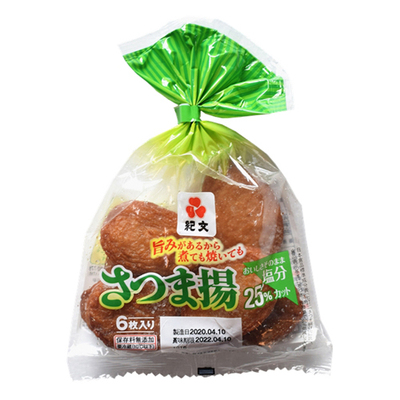 紀文 きつま揚 6枚入り 150g