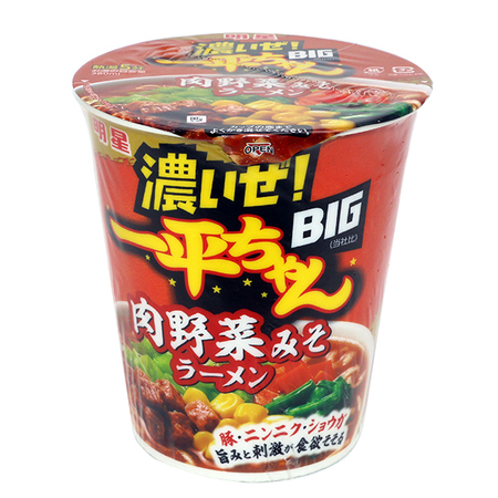 【賞味期間 10月24日】明星食品 一平ちゃんBIG 肉野菜みそラーメン 97g