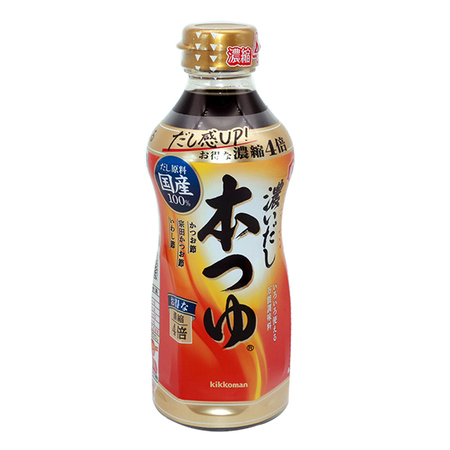 キッコーマン 濃いだし本つゆ 本つゆ 濃縮4倍 500ml